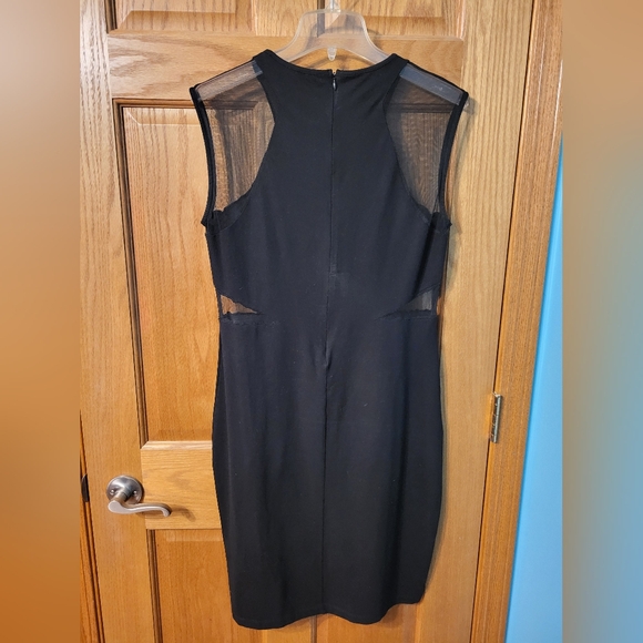 French Connection Viven Mesh-Paneled Jersey Dress - Picture 5 of 6